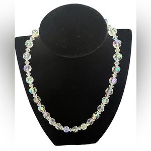 Vintage 16” Czech Glass Crystal necklace